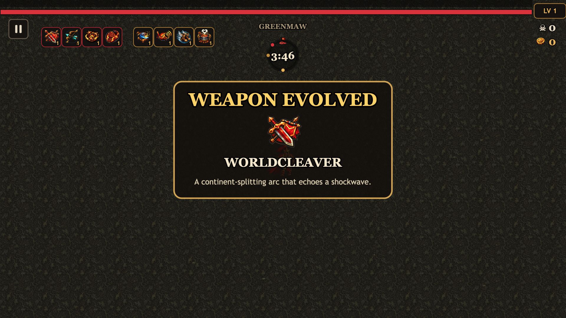 Worldcleaver weapon evolution
